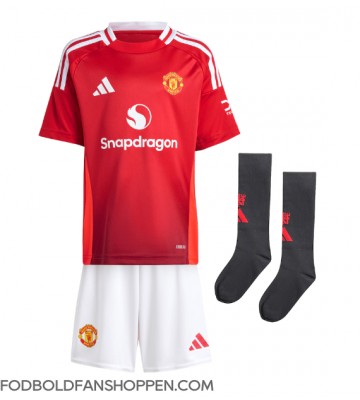 Manchester United Alejandro Garnacho #17 Hjemmebanetrøje Børn 2024-25 Kortærmet (+ Korte bukser)
